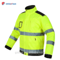 Vente chaude Polycotton Haute Visibilité Engineer Workwear Coupe-vent Jaune Réfléchissant Veste